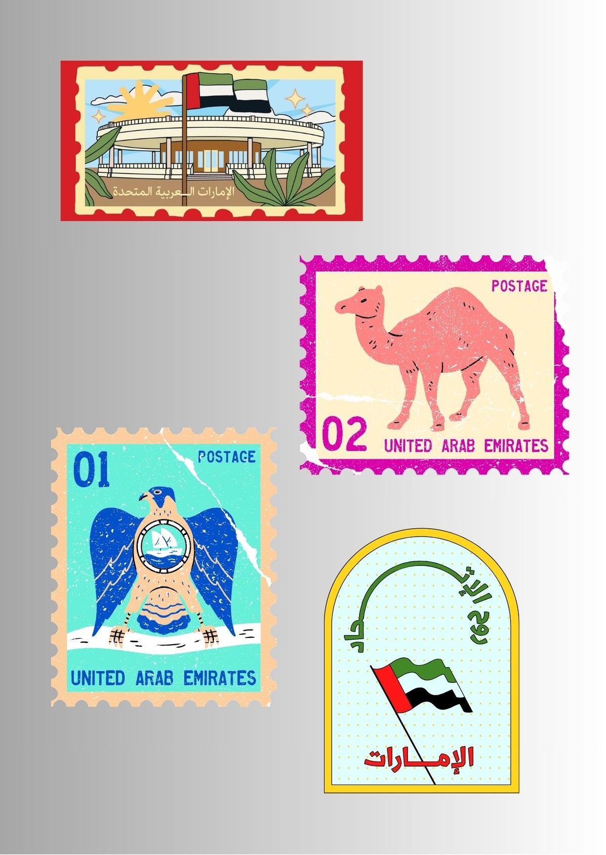 Emirates Sticker bundle 4 pieces