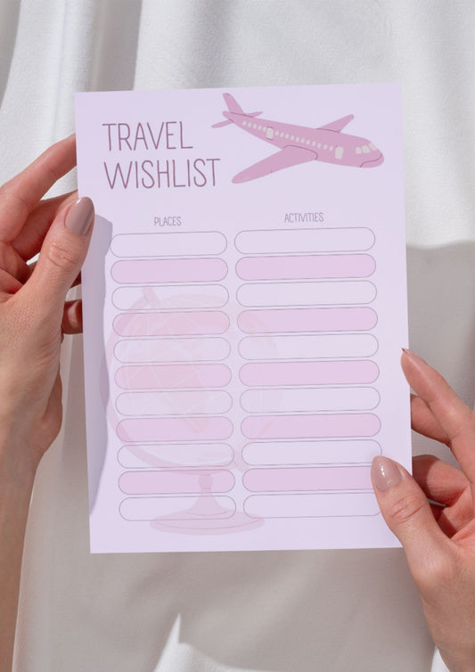 Travel Wishlist 101 - 1 Pages A5