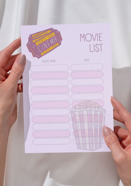 Movie List 101 - 1 Pages A5