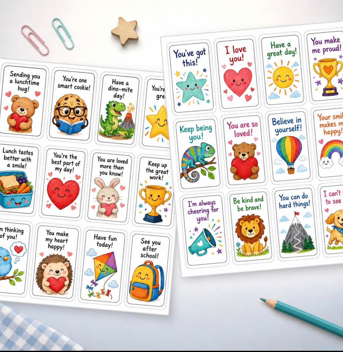 Lunch box affirmation for kids - 60 pieces