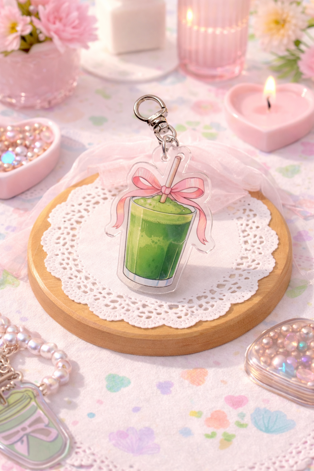 Green matcha w/ pink fyonka