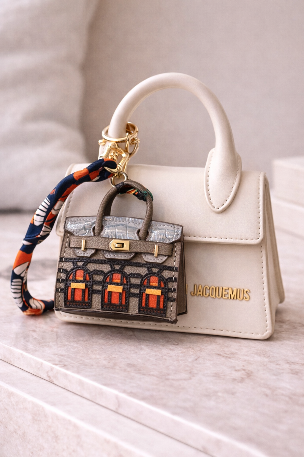 Super mini Hermes bag - black and brown